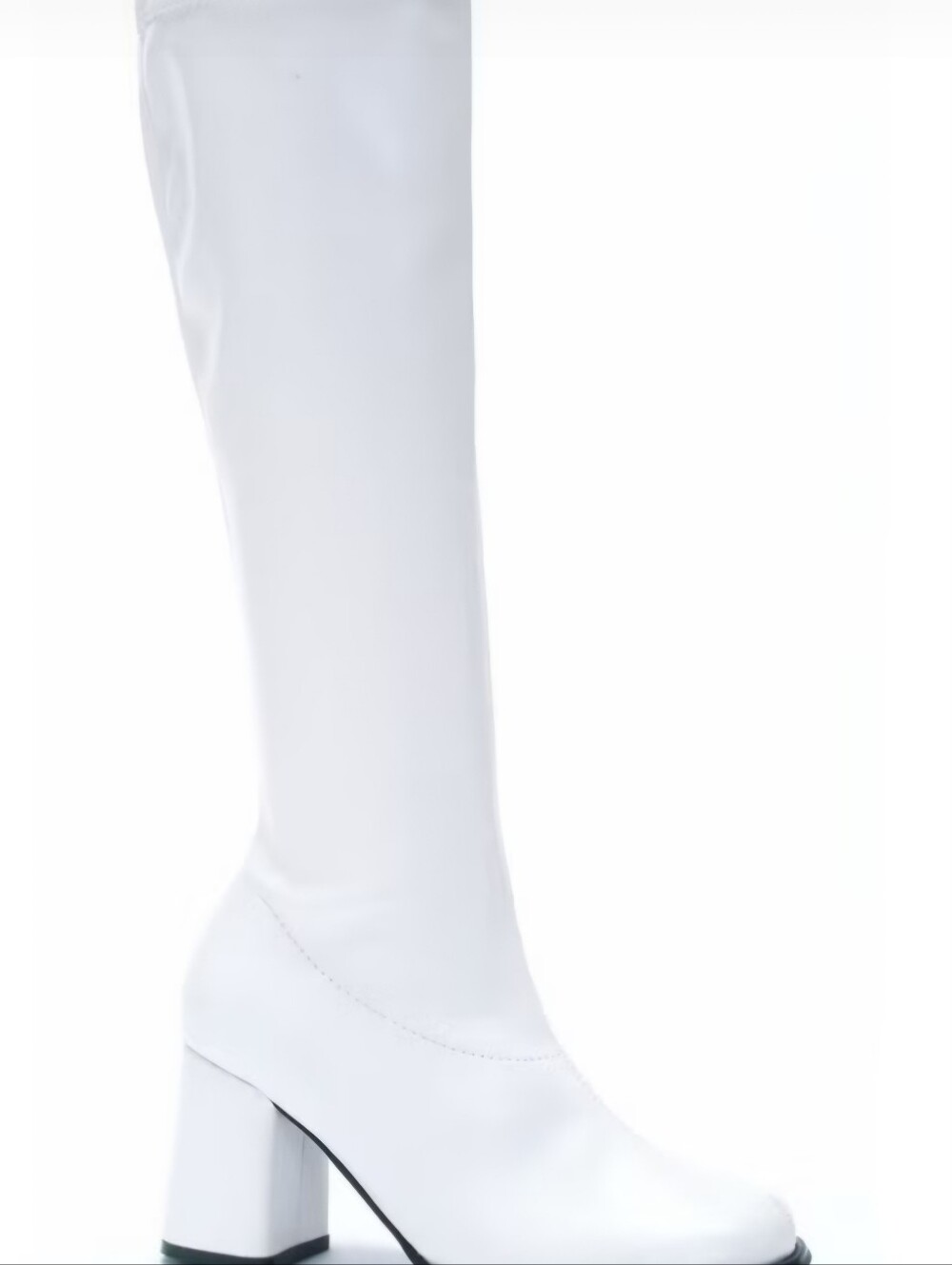 Ellie White Over-the-Knee Block Heel Boots